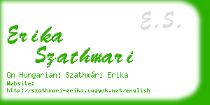 erika szathmari business card