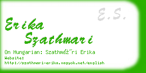 erika szathmari business card